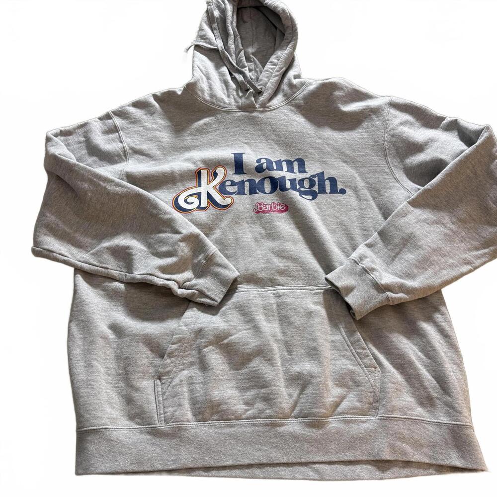 MATTEL I am Kenough Official Barbie The Movie  Gray Hoodie Mens SZ XL